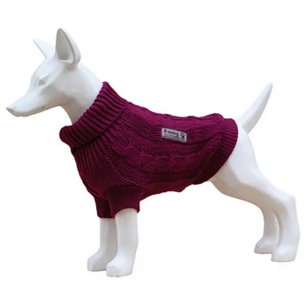 Freedog Nature Sweater - Елегантен и топъл пуловер за кучета, 45 см. - ярко цикламено