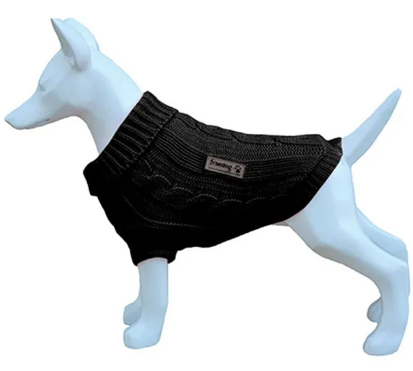 Freedog Nature Sweater - Елегантен и топъл пуловер за кучета, 25 см. - черен
