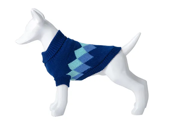 Freedog Jersei Rhombus - Модерен пуловер за кучета, 15 см. - син