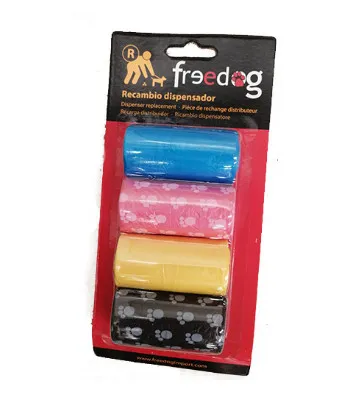 Freedog - Кучешки торбички за изпражнения, 4 ролки х 20 броя