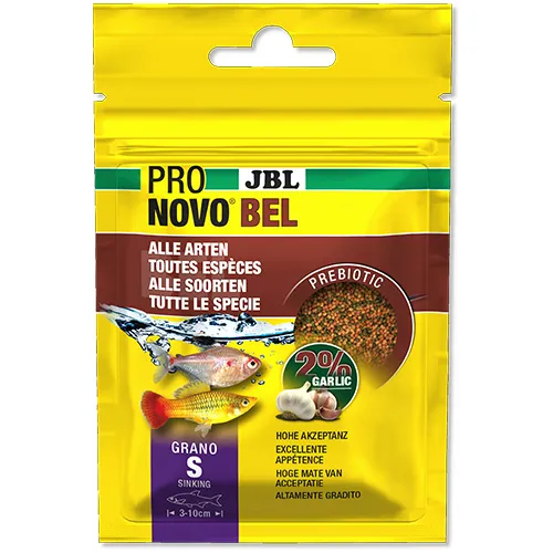 JBL ProNovo Bel Grano S - Основна храна , гранули с размер S за всички аквариумни риби с размер 3-10 см/ 20 мл.