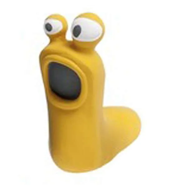 Flamingo - Забавна латексова играчка за кучета във форма на охлюв, 13/11 см. - жълт