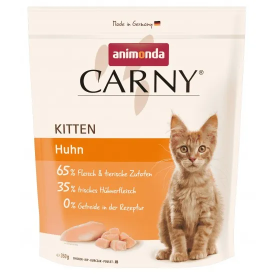 Carny Dry Food Kitten With Chicken - Пълноценна суха храна за малки подрастващи котета, без зърно, с пилешко месо, 350 гр.