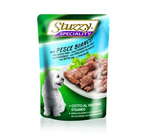 Stuzzy Speciality Dog - Пауч за израснали кучета с месо от бяла риба, 100 гр./ 5 броя