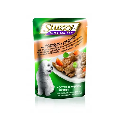 Stuzzy Speciality Dog - Пауч за израснали кучета със заешко месо и зеленчуци, 100 гр./5 броя 1