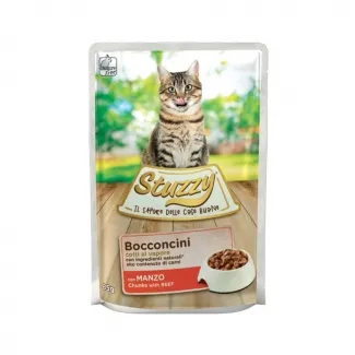 Stuzzy Adult Cat - Пауч за израснали котки с говеждо месо в сос, 100 гр./ 5 броя