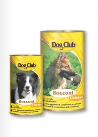 Dog Club - Консервирана храна за израснали кучета с пилешко, 1230 гр./ 3 броя