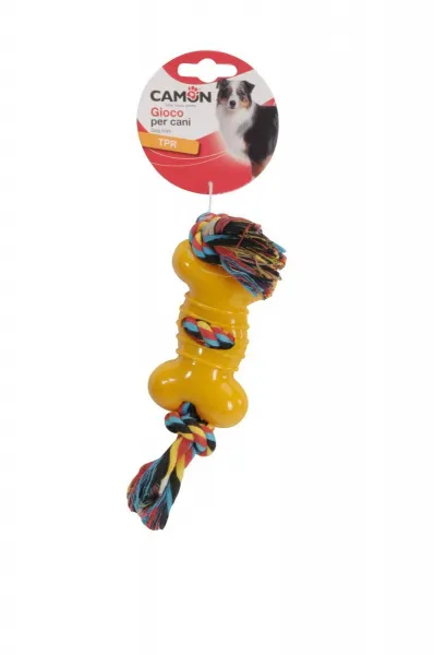 Camon - Играчка за кучета, въже с TPR кокал 20 см. 1