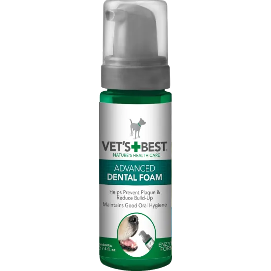 Vet`s Best Advanced Dental Foam - Дентална пяна за кучета, с ензими, здравец, мента и карамфил, 150 мл.