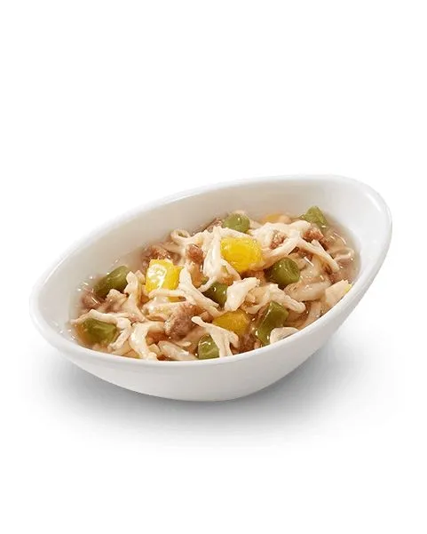Schesir Adult Cat Salad - Висококачествена консервирана храна за израснали котки с пилешко, говеждо, манго и грах, 85 гр./ 3 броя 2