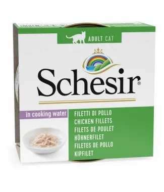 Schesir - Консервирана храна за кучета с пилешко в собствен сос, 85 гр./ 3 броя