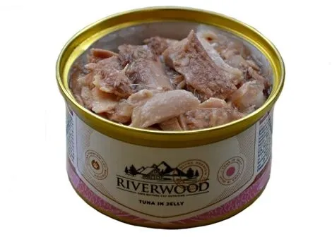 Riverwood - Висококачествена консервирана храна за котки над 1 година, с риба тон в желе, 85 гр./ 3 броя 2