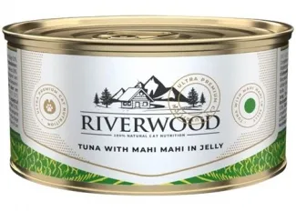 Riverwood - Висококачествена консервирана храна за котки над 1 година, с риба тон с махи махи в желе, 85 гр./ 3 броя 1