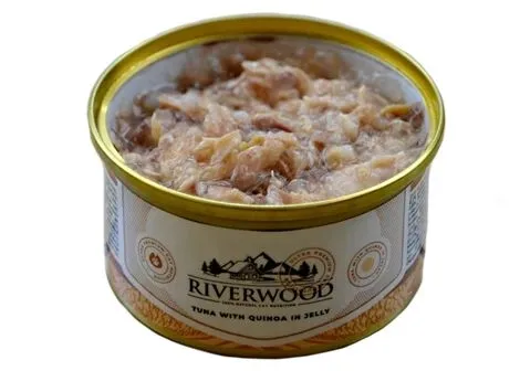 Riverwood - Висококачествена консервирана храна за котки над 1 година, с риба тон с киноа в желе, 85 гр./ 3 броя 2