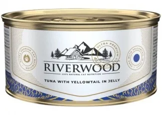 Riverwood - Висококачествена консервирана храна за котки над 1 година, с риба тон с жълта опашка в желе, 85 гр./ 3 броя 1