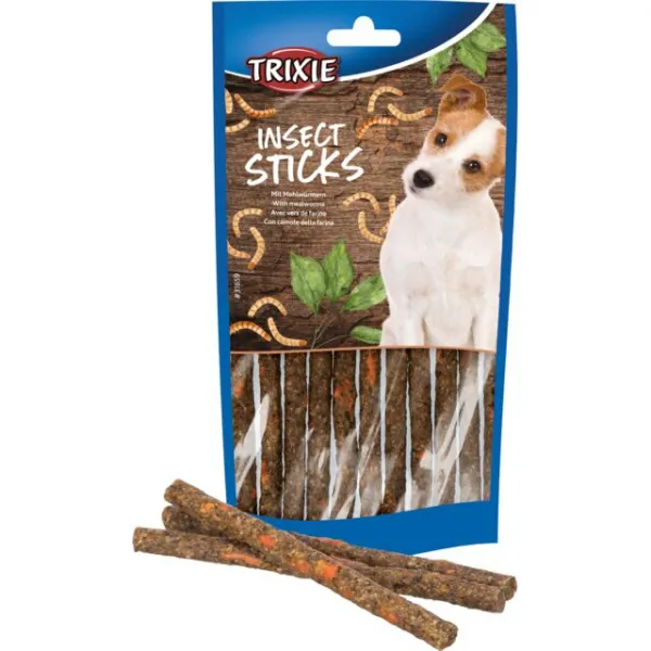 Trixie - Лакомство за кучета, протеинови пръчици от насекоми 80 гр.