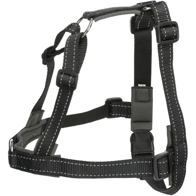 Trixie Training Harness Lead'n'Walk Soft Medium - Large - Регулируем тренировъчен повод/ колан за кучета, с неопренова подплата, 55-60 см. - черен 3