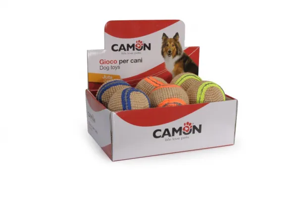 Camon Jute ball - Тренировъчна играчка за кучета - топка от юта, 7 см./различни цветове