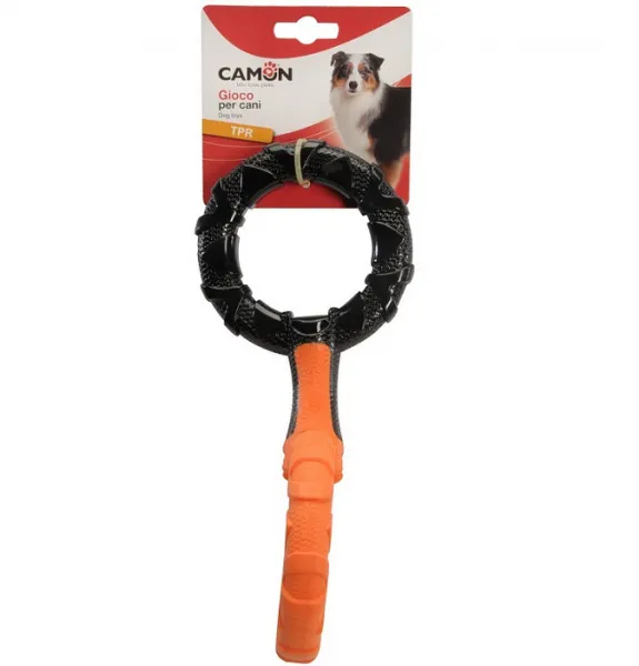 Camon dog toy TPR bicolor double ring - Играчка за куче - TPR двуцветен двоен ринг, 26 см. 1