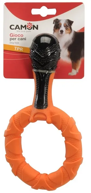 Camon Dog toy - Играчка за куче - TPR двуцветен дъмбел с халка  21 см. 1