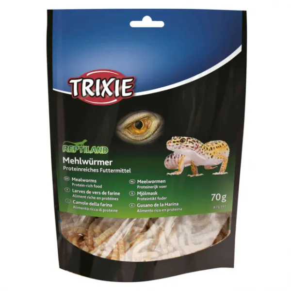 Trixie - Брашнени червеи за влечуги, 70 броя/70 гр.