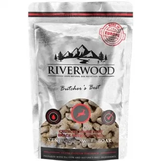 RIverwood - Хрупкави лакомства за кучета, еленско месо и глиган, 200 гр./ 2 пакета 1