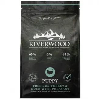 Riverwood Puppy - Пълноценна суха храна за подрастващи кучета от малки и средни породи с пуешко месо, 2 кг. 1