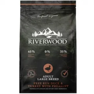 Riverwood Large Breed Adult - Пълноценна хипоалергенна суха храна за израснали кучета от големи и едри породи с патешко месо, 12 кг. 1