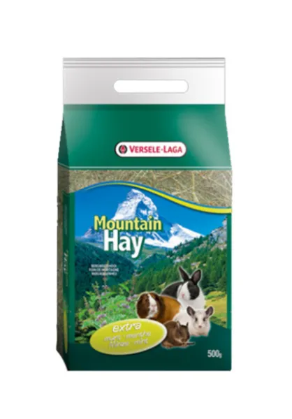 Versele Laga Mountain Hay Mint - Планинско сено с листа от мента за зайци и гризачи, 500 гр.
