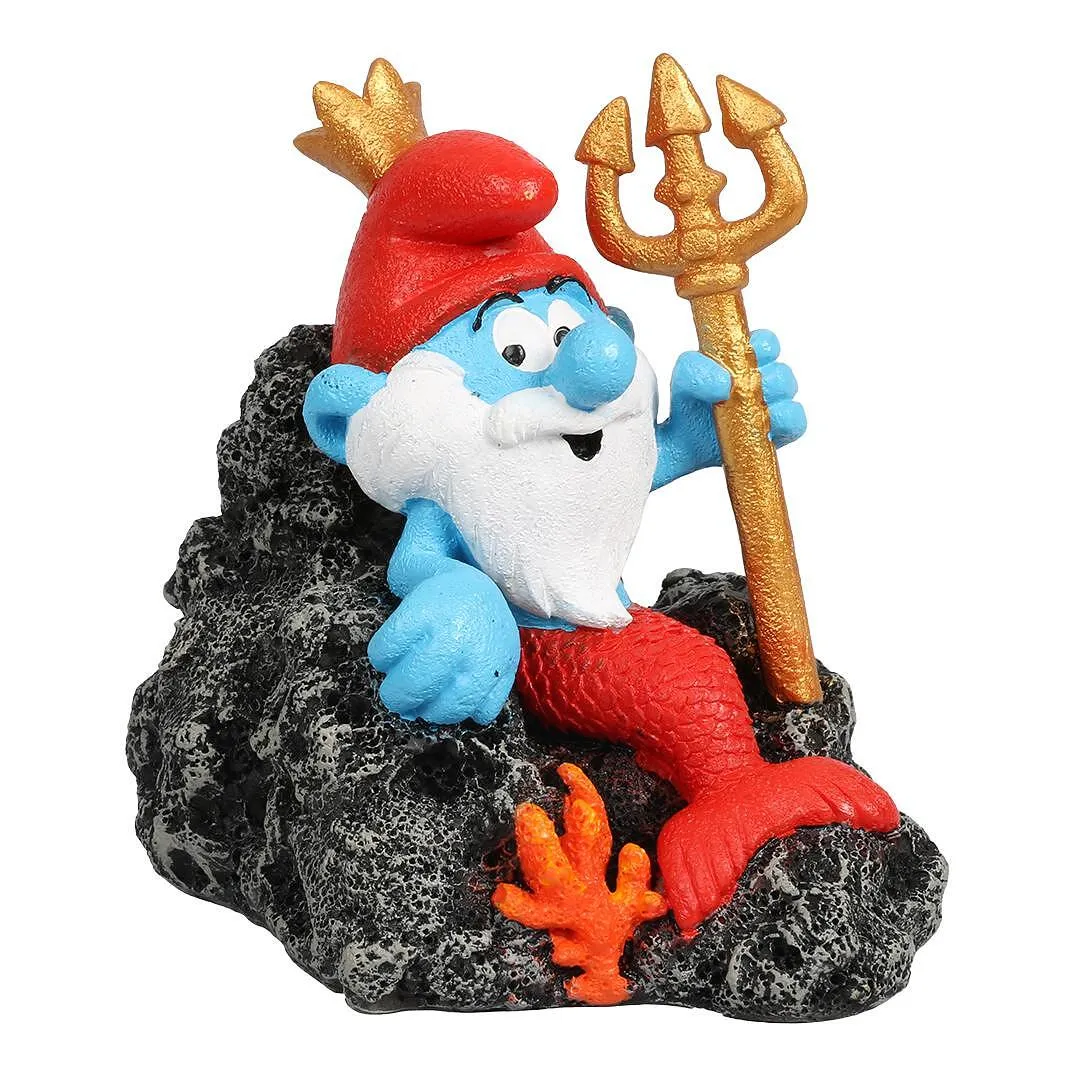 Duvo Plus Smurfs - Декорация за аквариуми във форма на Нептун, 9,4x6,8x8,5 см. 2