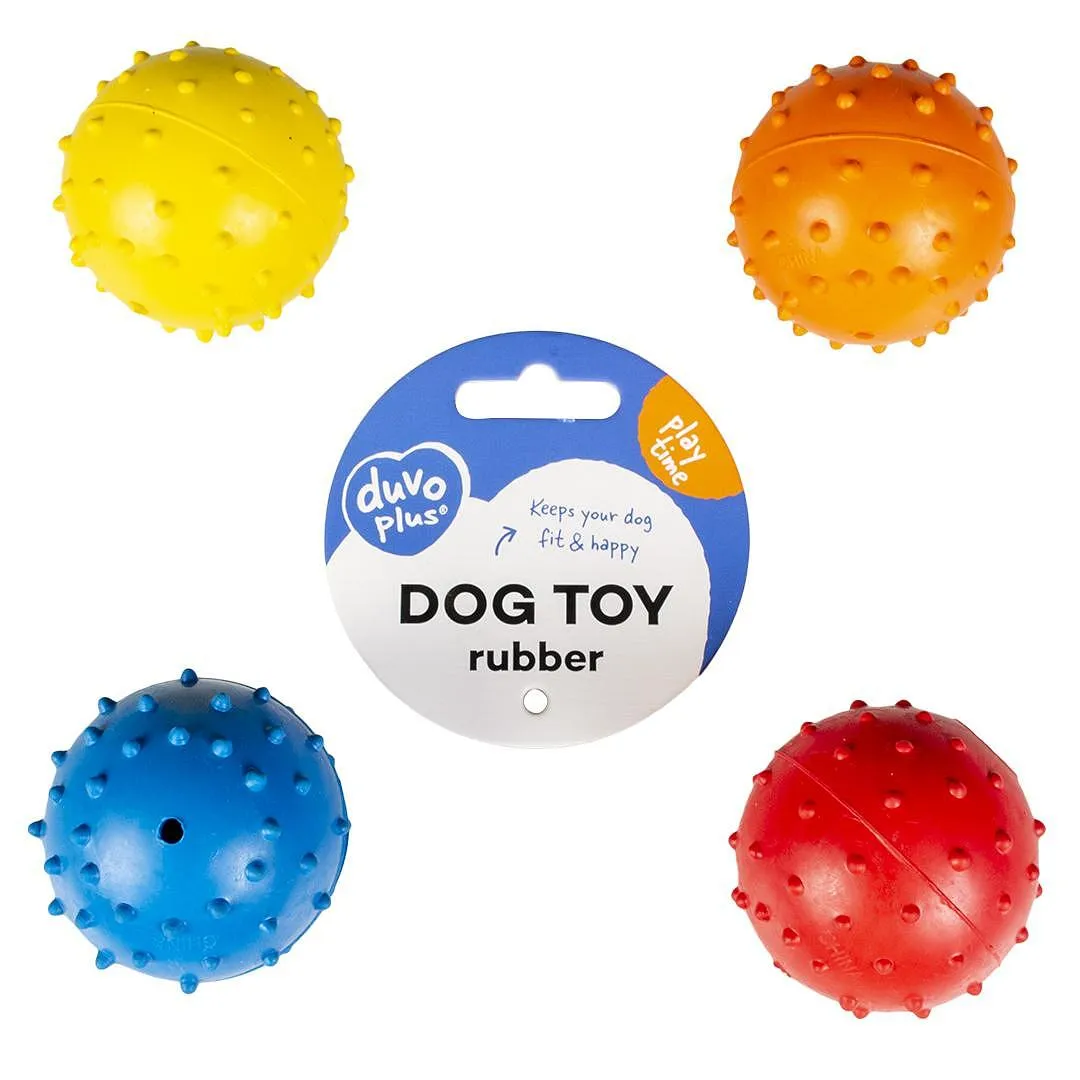 Duvo Plus - Дентална играчка за кучета във форма на топка, почистваща и масажираща венците, 5 см. 1