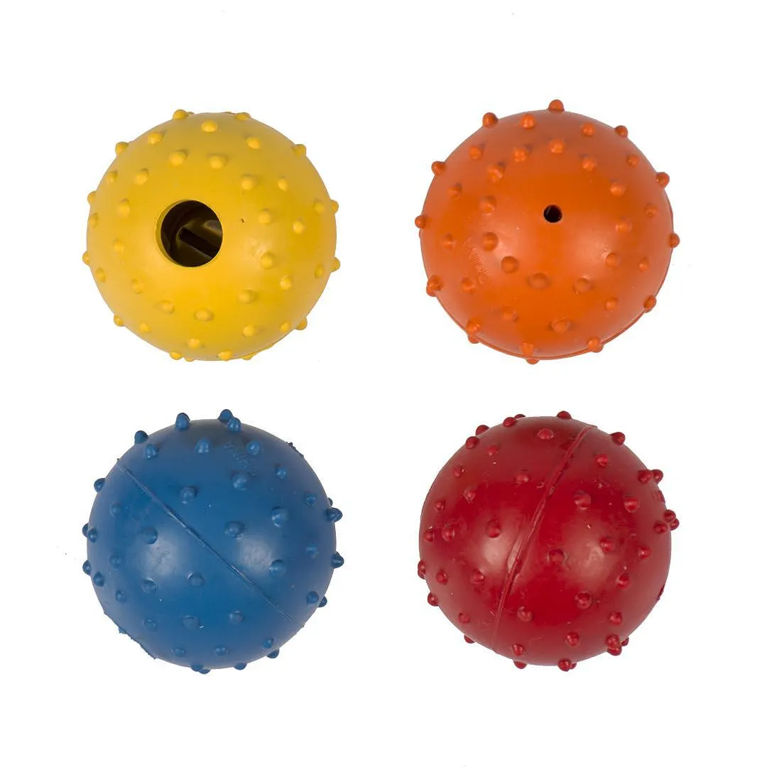 Duvo Plus - Дентална играчка за кучета във форма на топка, почистваща и масажираща венците, 5 см. 2