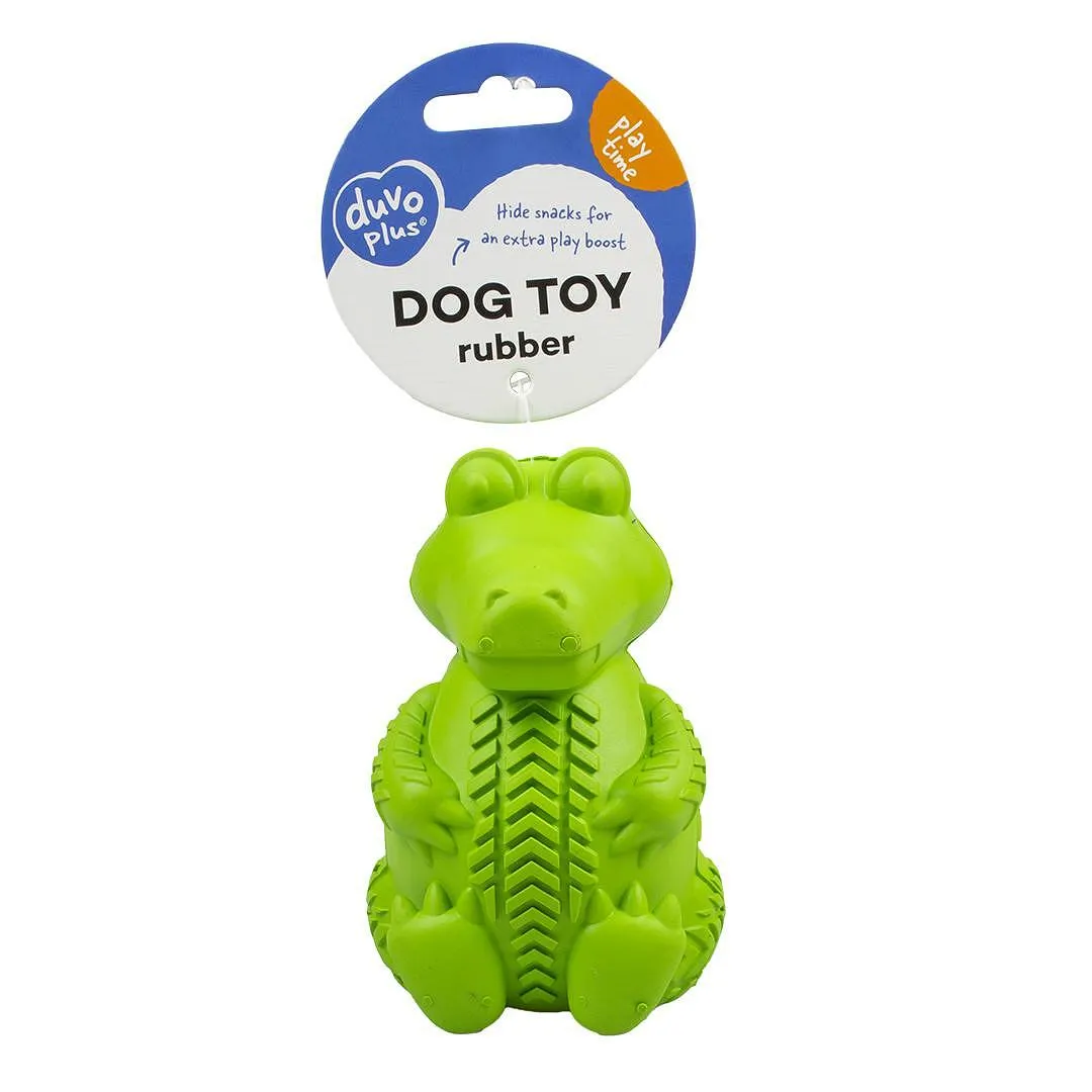 Duvo Plus - Играчка за кучета, гумен крокодил, 7,5Х9,5Х12 см.