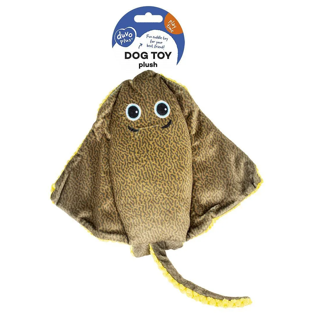 Duvo Plus Ocean - Плюшена играчка за кучета във форма на скат, 35Х25Х3 см. 2