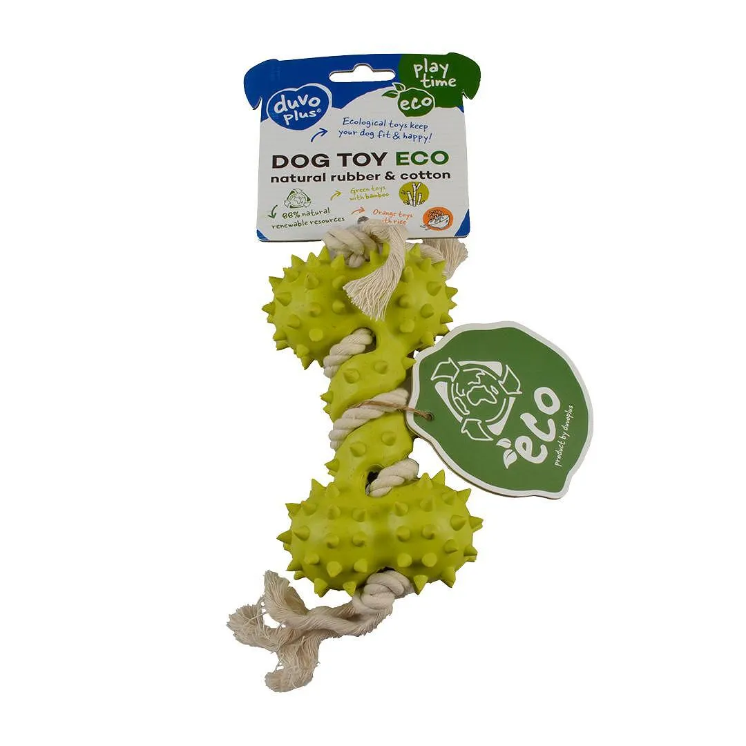 Duvo Plus Eko - Играчка за кучета за дъвчене и дърпане от естествена гума, бамбукови и оризови фибри, 27x8,5x5 см. 1