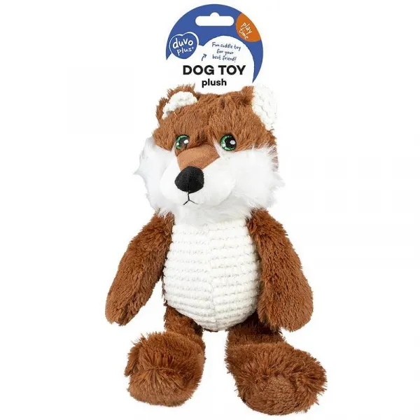 Duvo Plus - Мека плюшена играчка за кучета във форма на вълк, 22Х8Х5 см.
