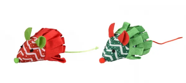 Flamingo Christmas toy - Коледна играчка за котки във форма на мишка, 10 см./1 брой