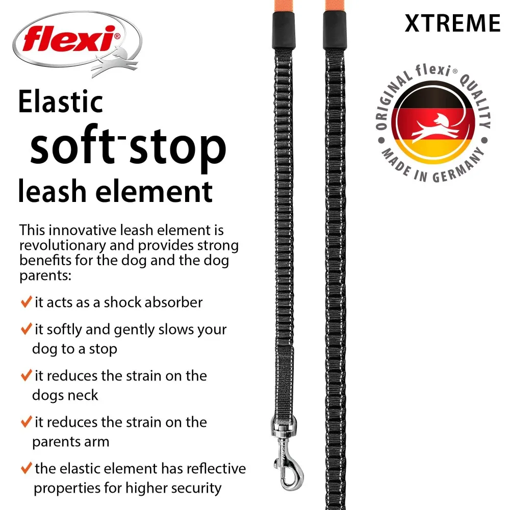 Flexi Xtreme Large - Автоматичен повод за кучета ,8 метра лента, до 55 кг - цвят оранжев 2