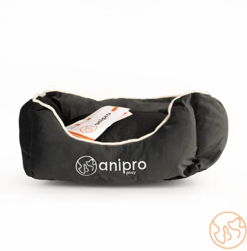 Anipro Comfort - Легло за кучета и котки, цвят сив, 65 х 75 см.