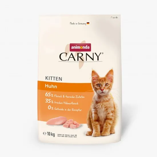 Animonda Carny Dry Food Kitten With Chicken - Пълноценна суха храна за малки котета с пилешко месо, 10 кг.