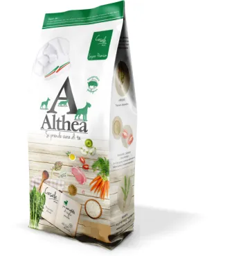 Althea Super premium - Супер премиум храна за възрастни кучета от средни и големи породи, монопротеична и хипоалергенна със свинско месо, 14 кг.