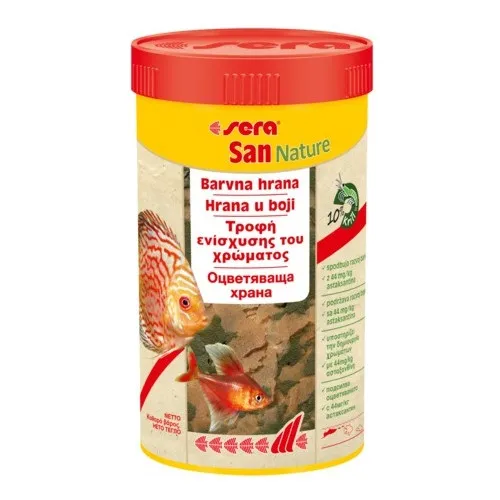 Sera San Nature - Храна за риби за подсилване на цветовете, 12 гр.