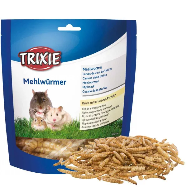 Trixie Dried Meal Worms - Сушени брашнени червеи за гризачи 70гр.