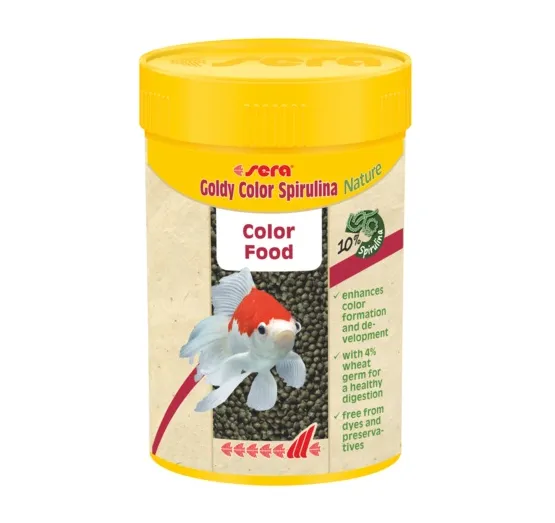 Sera Goldy Color Spirulina Nature - Лесно смилаема храна за златни рибки, подсилваща цветовете им, 3.8 кг.