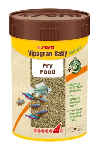 Sera Vipagran Baby Nature - Пълноценна храна млади рибки и основна за всички под 4 см.