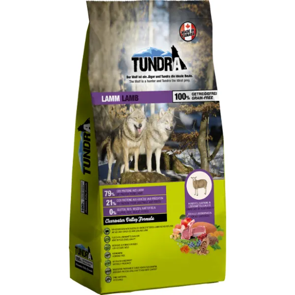 Tundra Dog Dry Adult Lamb - Премиум пълноценна суха храна за израснали кучета, без зърно , с агнешко месо 3.180 кг.