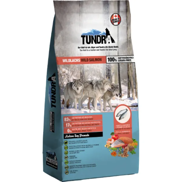 Tundra Dog Dry Adult Wild Salmon - Премиум пълноценна суха храна за израснали кучета, без зърно , с дива сьомга 3.180 кг.