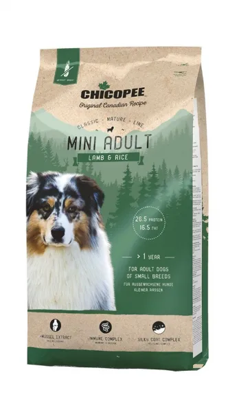 Chicopee Classic Nature Adult Mini-Храна за кучета,за дребни породи над 10 месеца с агне и ориз 15 кг. 1