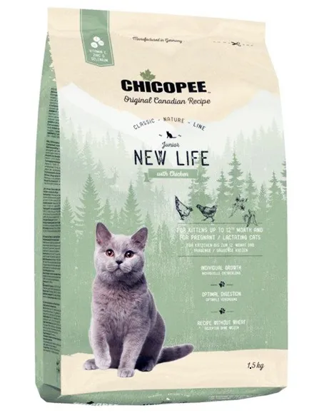 Chicopee Classic Nature Line Kitten-Суха храна за котки до 12 месеца, с пилешко месо 1.5 кг. 1