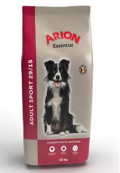 Arion Essential Adult Sport - Пълноценна суха храна за израснали и активни кучета, 15 кг.